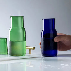 Bouteille d'eau en verre avec tasse en verre, Carafe de chevet, Carafe d'eau de nuit avec gobelet, verres, flacon, Pot pour thé au lait