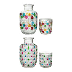 Pichet en verre pour table de nuit, carafe à eau de chevet et ensemble de verres, gobelet en verre pour chambre à coucher, seau de nuit, dessus de couchage de mariage, cadeau