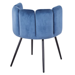Lot de 2 chaises Amela Velours Bleu