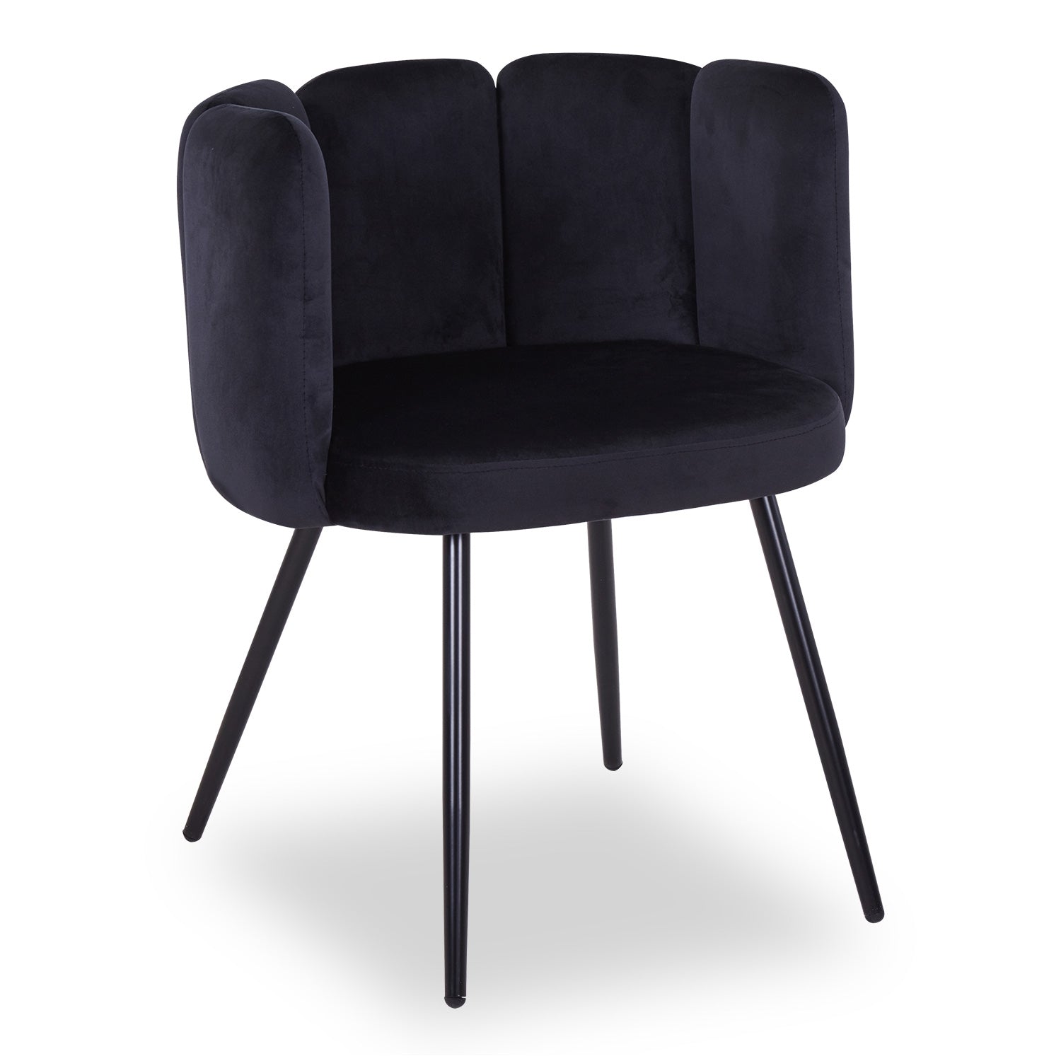 Lot de 2 chaises Amela Velours Noir