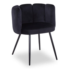 Lot de 2 chaises Amela Velours Noir