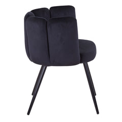 Lot de 2 chaises Amela Velours Noir