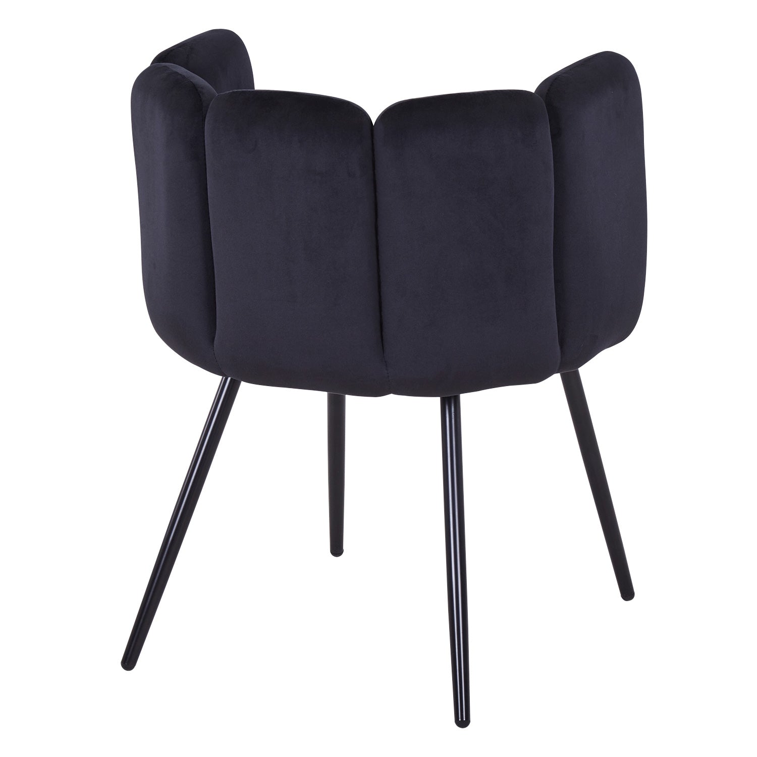 Lot de 2 chaises Amela Velours Noir