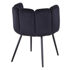 Lot de 2 chaises Amela Velours Noir