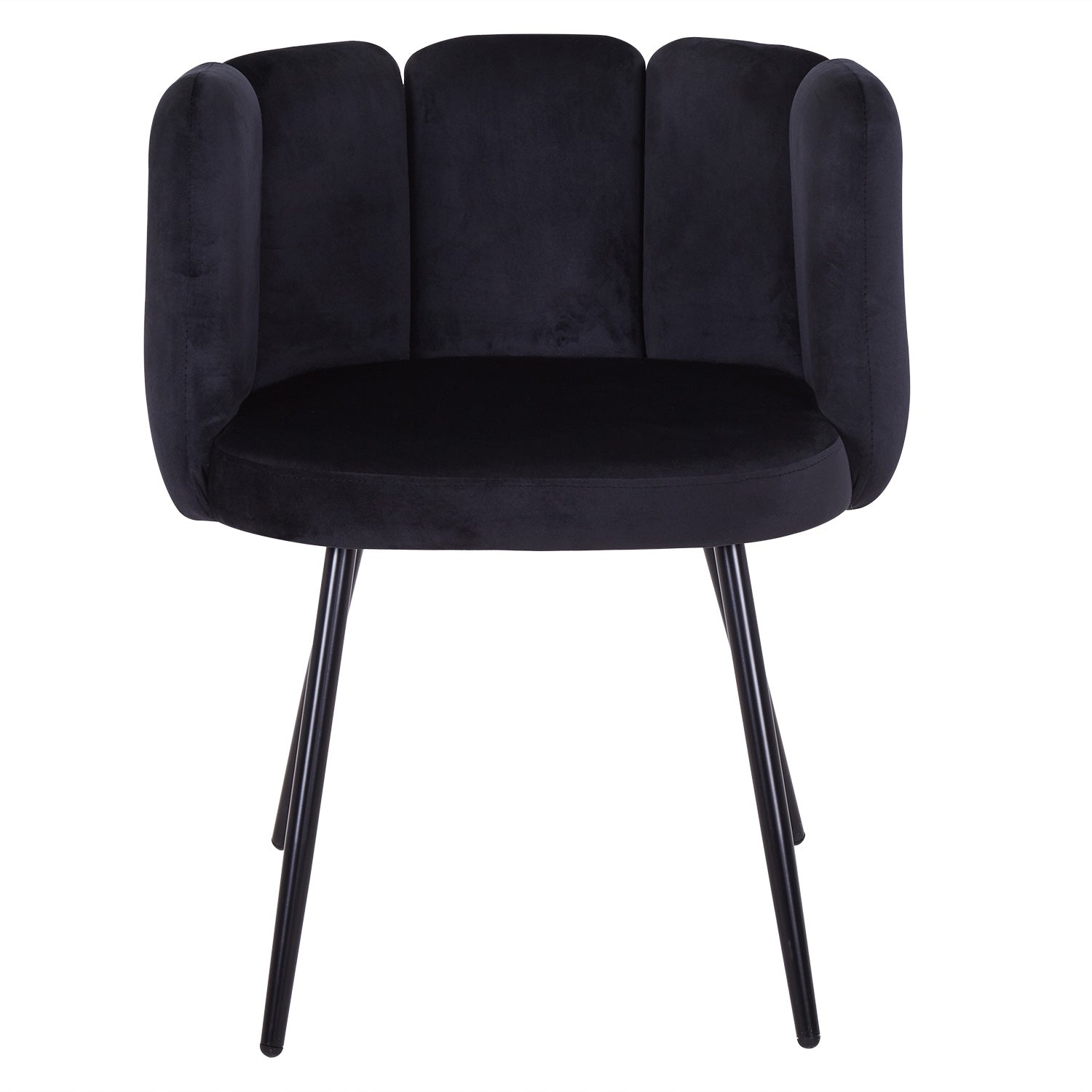Lot de 2 chaises Amela Velours Noir