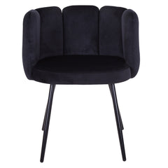 Lot de 2 chaises Amela Velours Noir