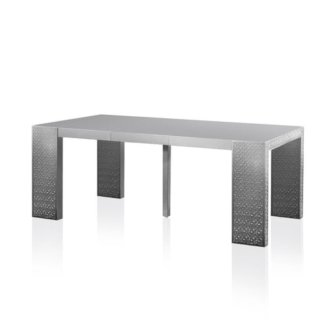 Table console avec rallonges coloris gris Nassau Morocco