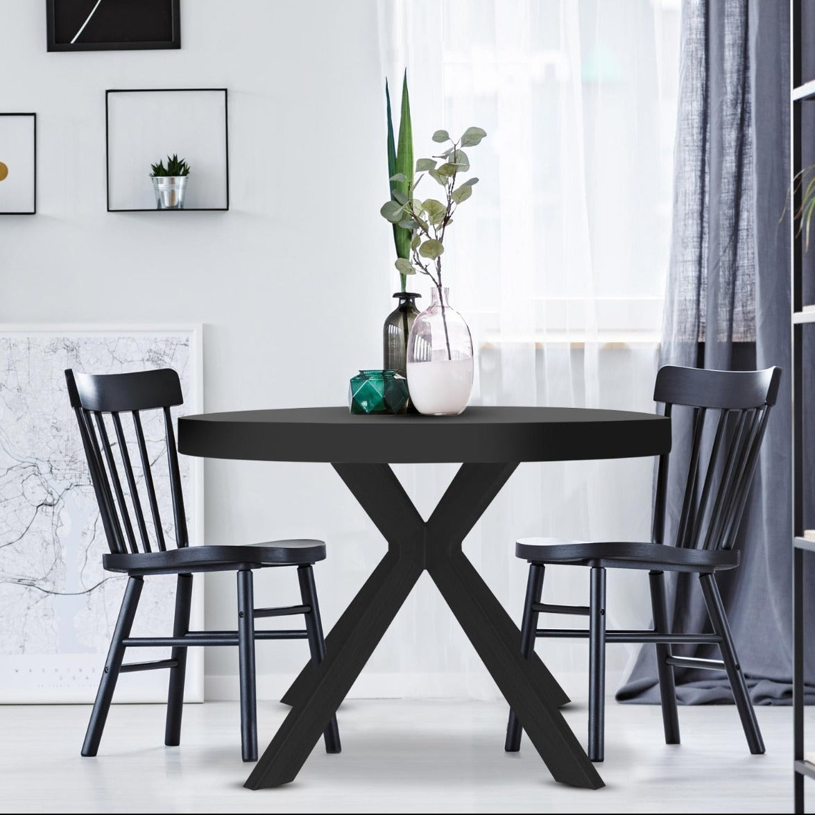 Table ronde extensible Myriade All Black