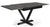Table extensible effet béton gris avec rallonges intégrées