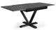 Table extensible effet béton gris avec rallonges intégrées