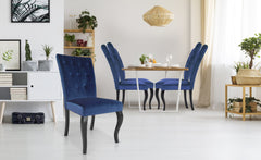 Lot de 2 chaises Beata velours Bleu