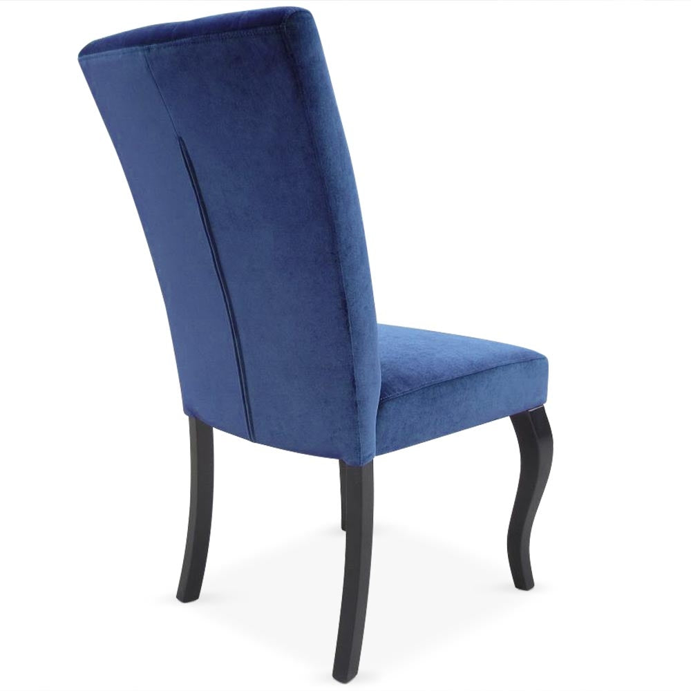 Lot de 2 chaises Beata velours Bleu de dos
