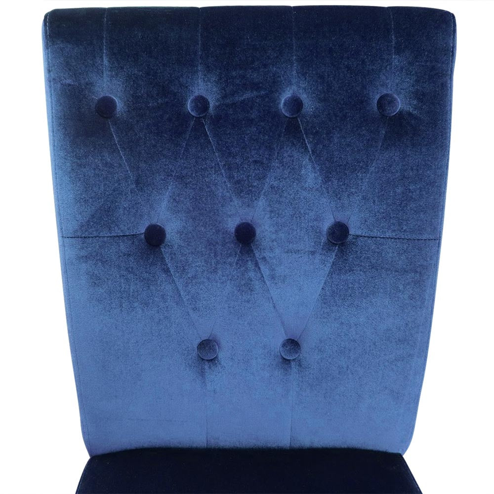 Lot de 2 chaises Beata velours Bleu zoom
