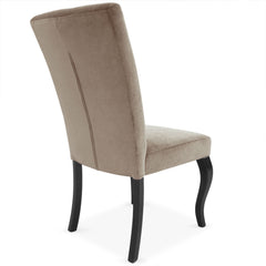 Lot de 2 chaises Beata velours Taupe de dos