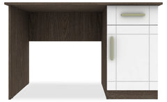 Bureau Tenessil 120cm Chêne foncé et Blanc