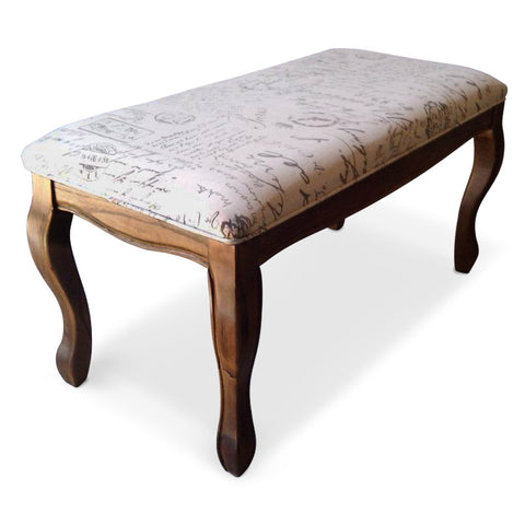 La banquette Sylva tissu imprimé Motif Lettres