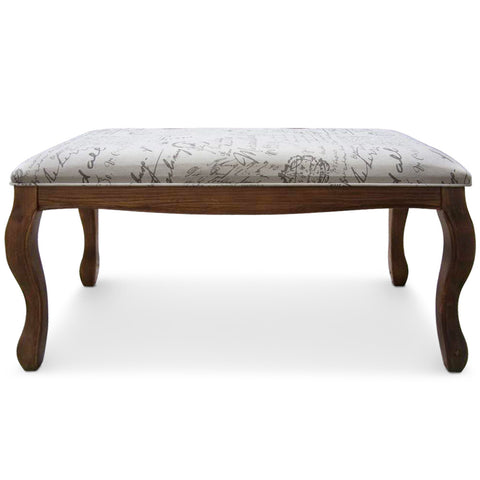 La banquette Sylva tissu imprimé Motif Lettres