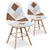 Lot de 2 chaises patchwork beige modèle Lisa