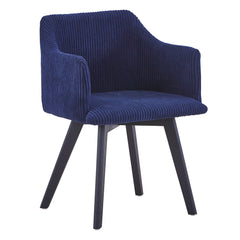 Chaise style scandinave Candy Velour Bleu