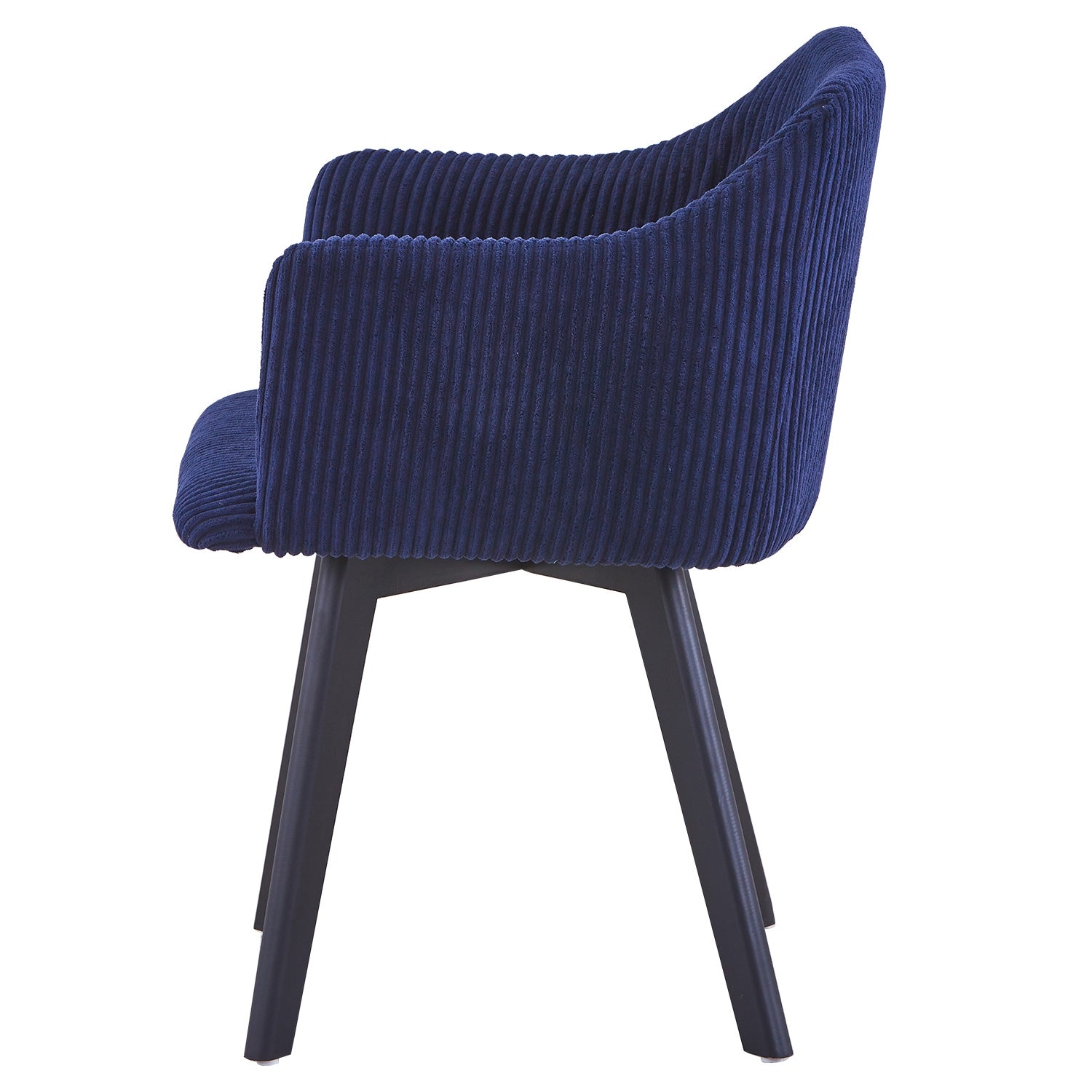 Chaise style scandinave Candy Velour Bleu