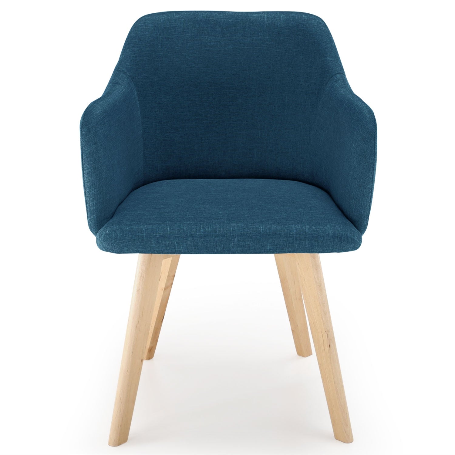 Chaise style scandinave Candy Tissu Bleu pétrole face