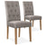 Lot de 2 chaises en tissu taupe avec pieds en bois