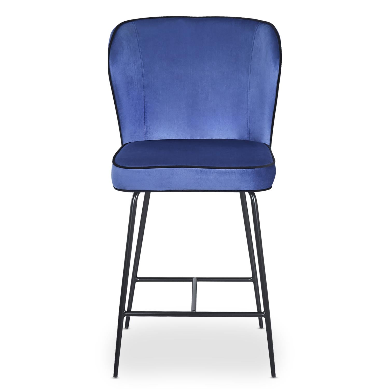 Chaise de bar Elsa Velours Bleu