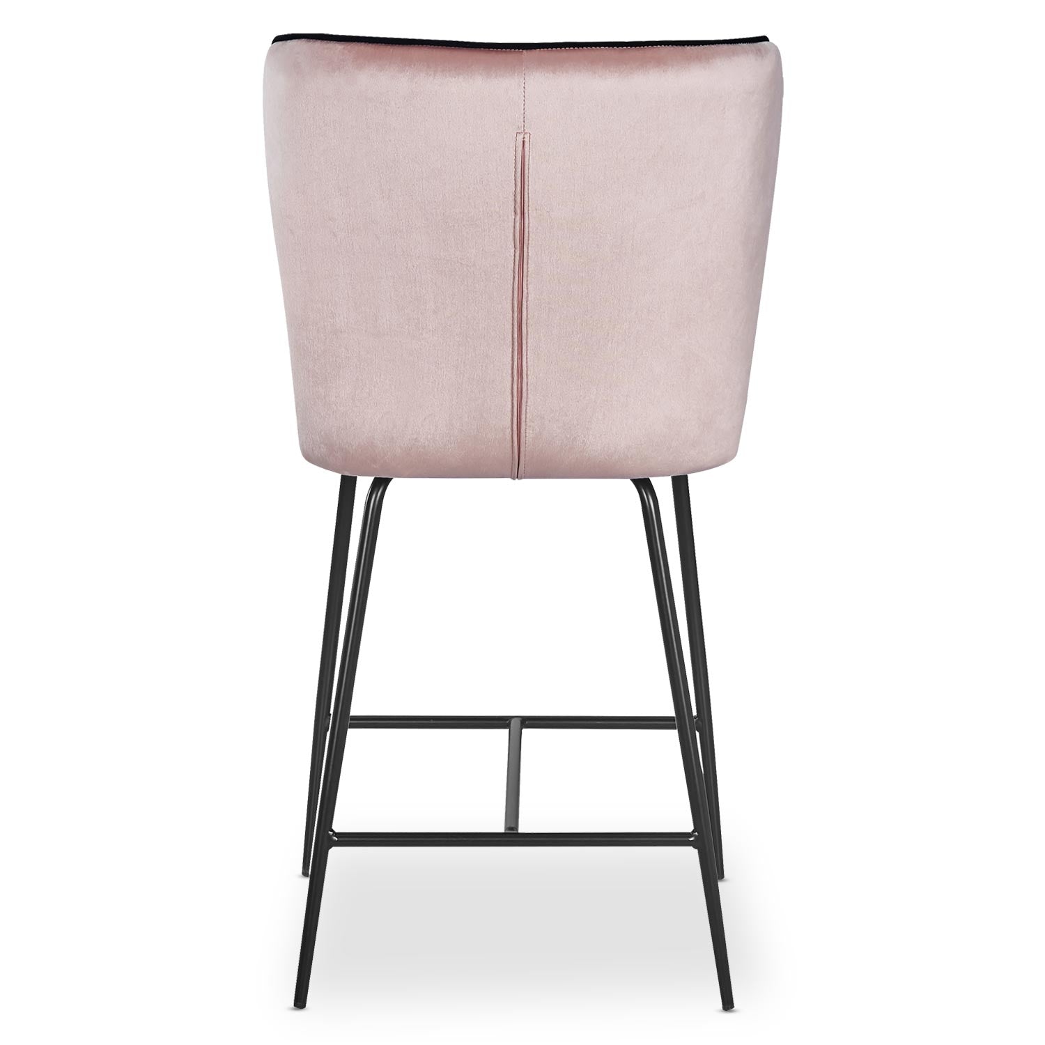 Chaise de bar Elsa Velours Rose
