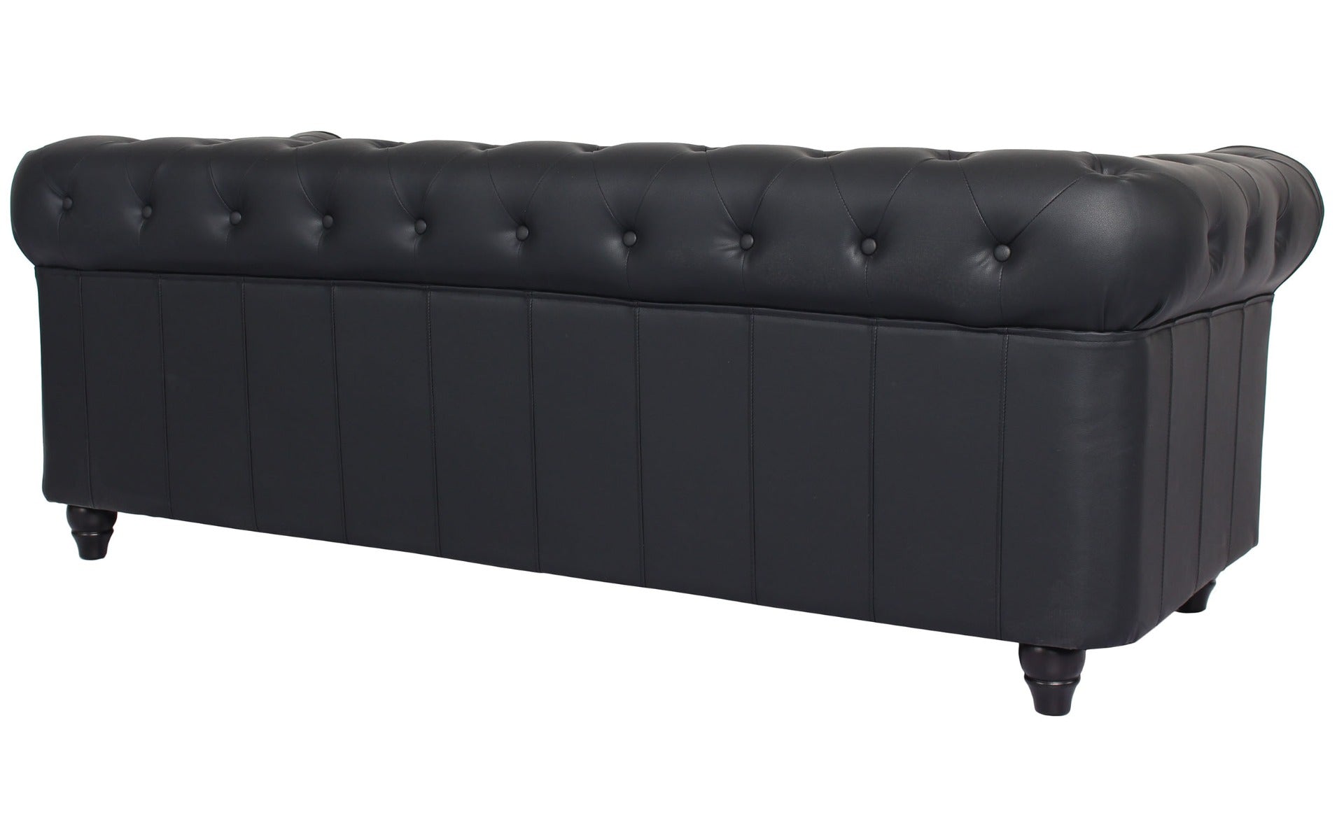 Le canapé Chesterfield capitonné 3 places original noir