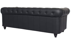 Le canapé Chesterfield capitonné 3 places original noir