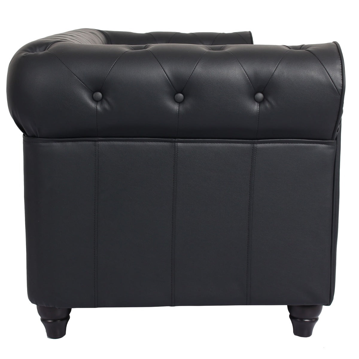 Le canapé Chesterfield capitonné 3 places original noir
