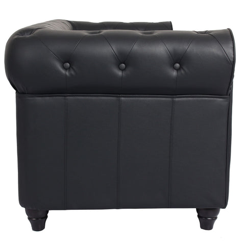 Le canapé Chesterfield capitonné 3 places original noir