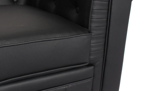 Le canapé Chesterfield capitonné 3 places original noir