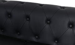 Le canapé Chesterfield capitonné 3 places original noir