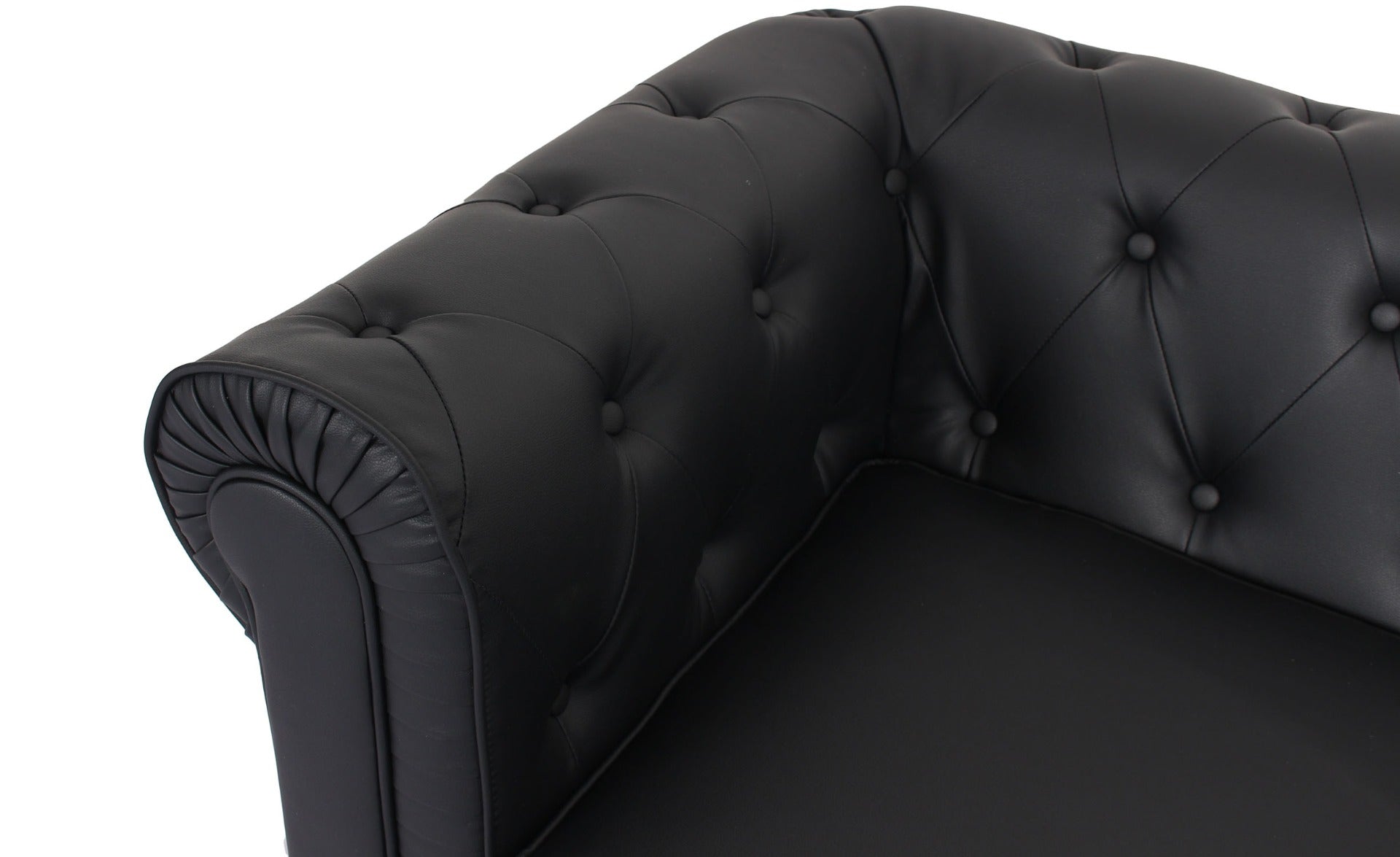Le canapé Chesterfield capitonné 3 places original noir