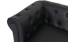 Le canapé Chesterfield capitonné 3 places original noir
