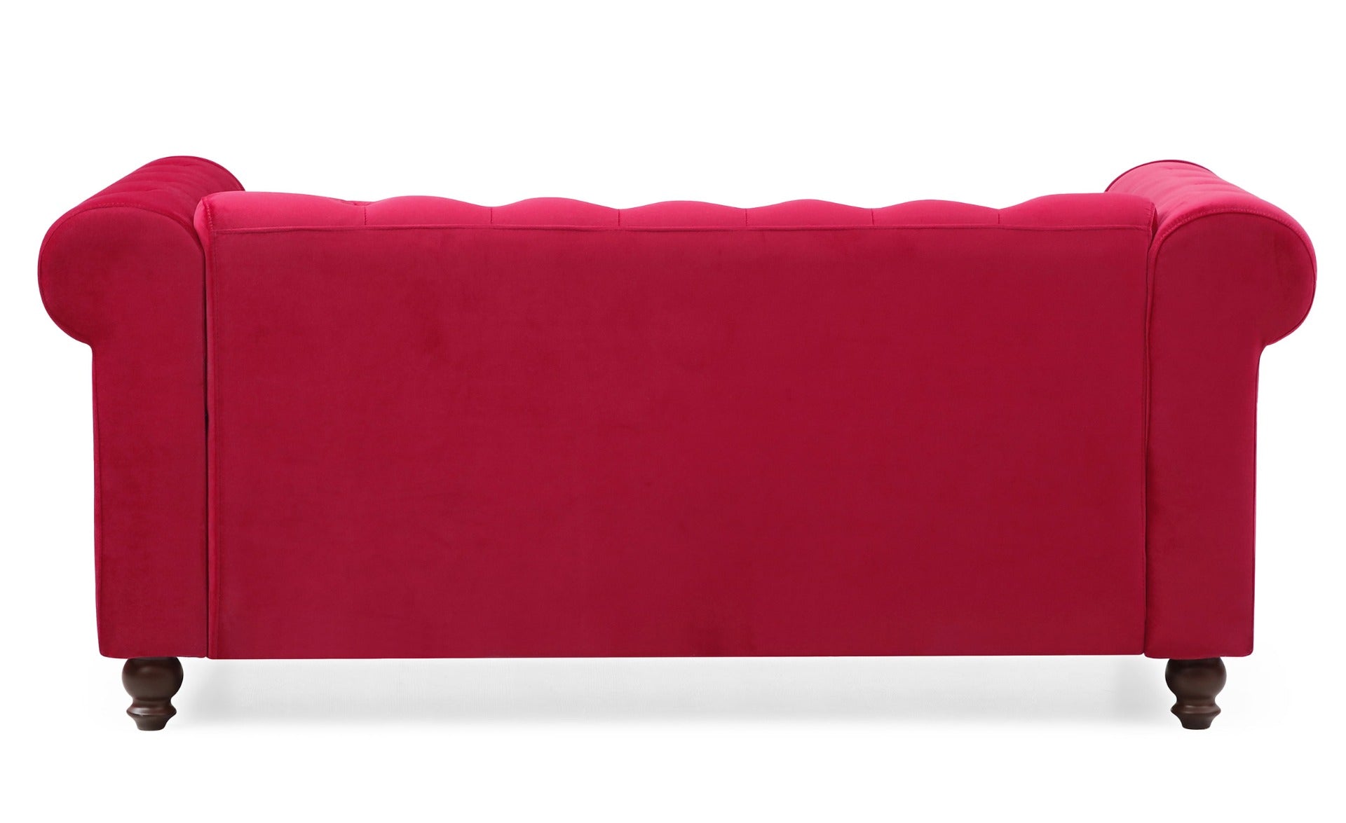 Canapé capitonné 2 places Chesterfield Velours Rouge