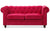 Canapé 2 places en velours rouge