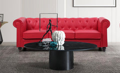 Canapé Chesterfield 3 places rouge