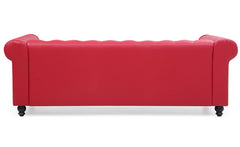 Canapé Chesterfield 3 places rouge