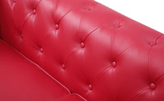 Canapé Chesterfield 3 places rouge