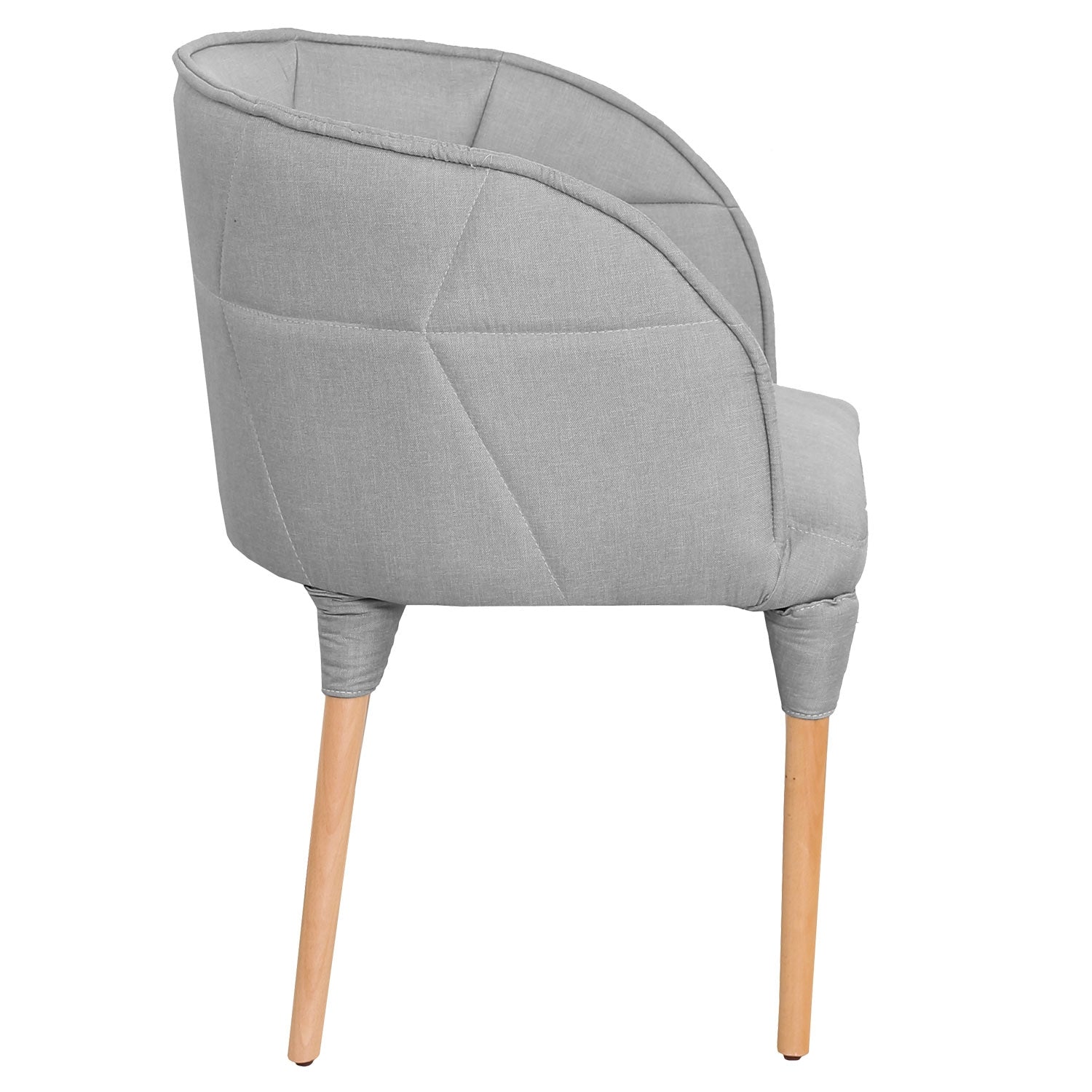 Chaise / Fauteuil Cielo Tissu Gris Clair
