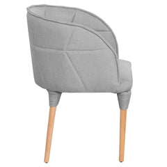 Chaise / Fauteuil Cielo Tissu Gris Clair