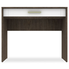 Console 1 tiroir Tenessil Chêne foncé et Blanc