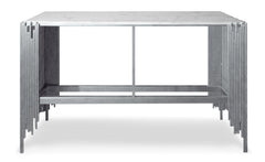 Console design Falbala Marbre Blanc et Métal Argent