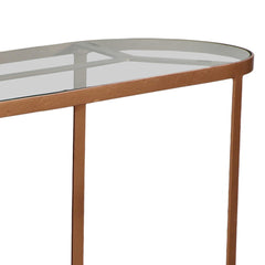 Console Totem Verre et Métal Cuivré