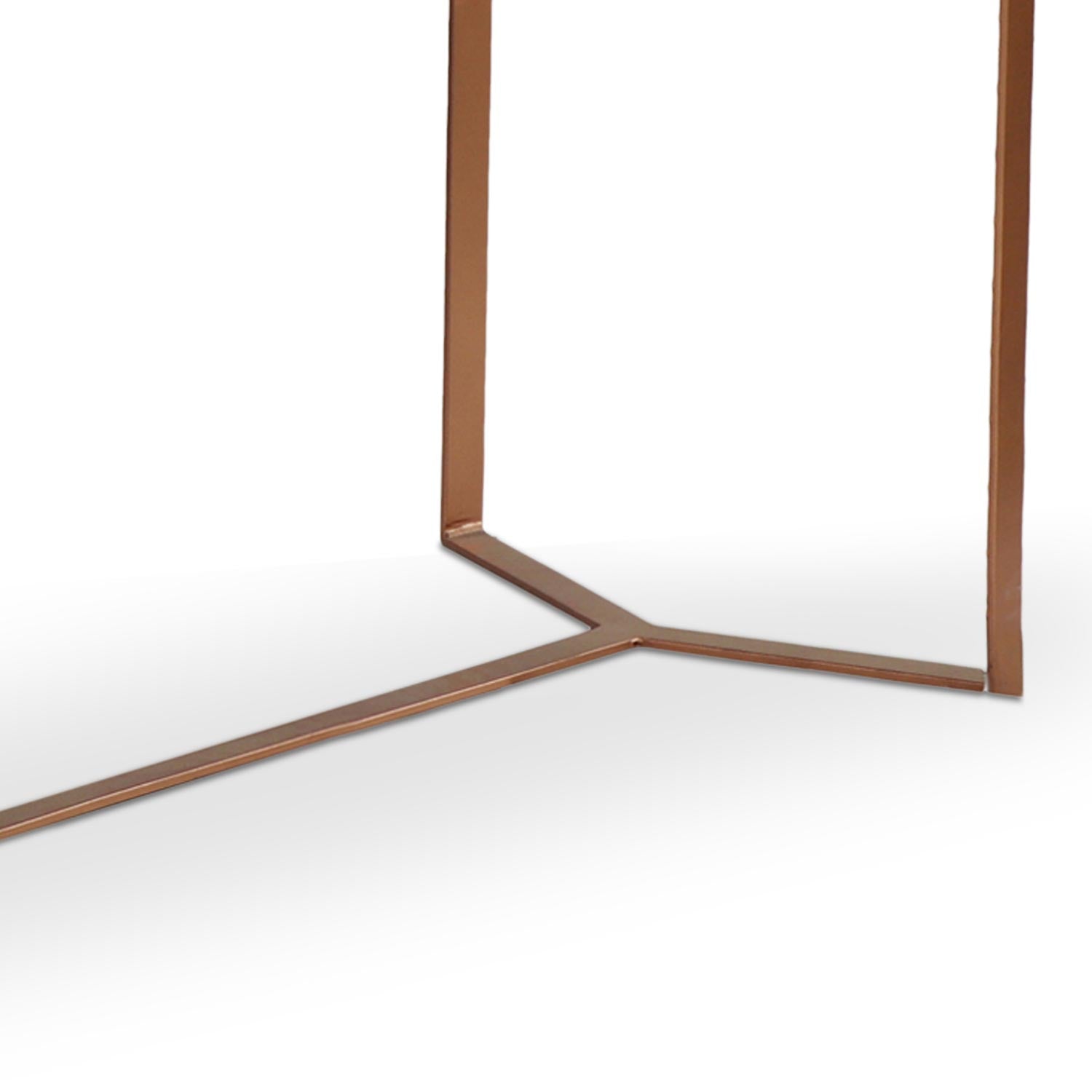 Console Totem Verre et Métal Cuivré