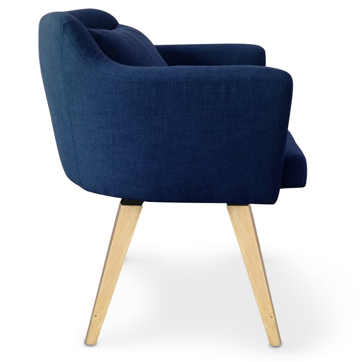 Lot de 2 fauteuils scandinaves Dantes Tissu Bleu