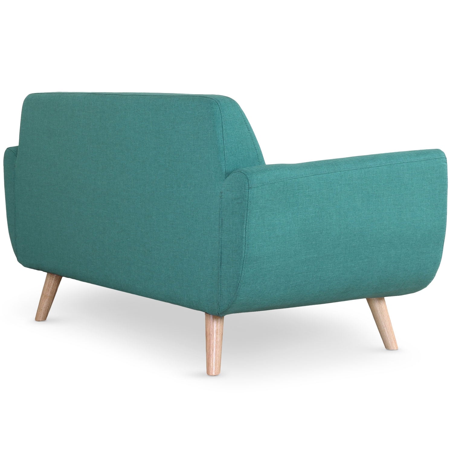 Canapé scandinave 2 places Danube Tissu Bleu-vert vue arrière