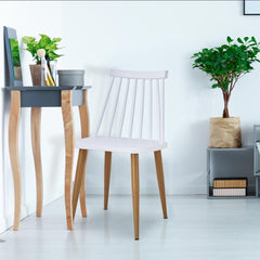 Lot de 4 chaises scandinaves Houlgate Blanc